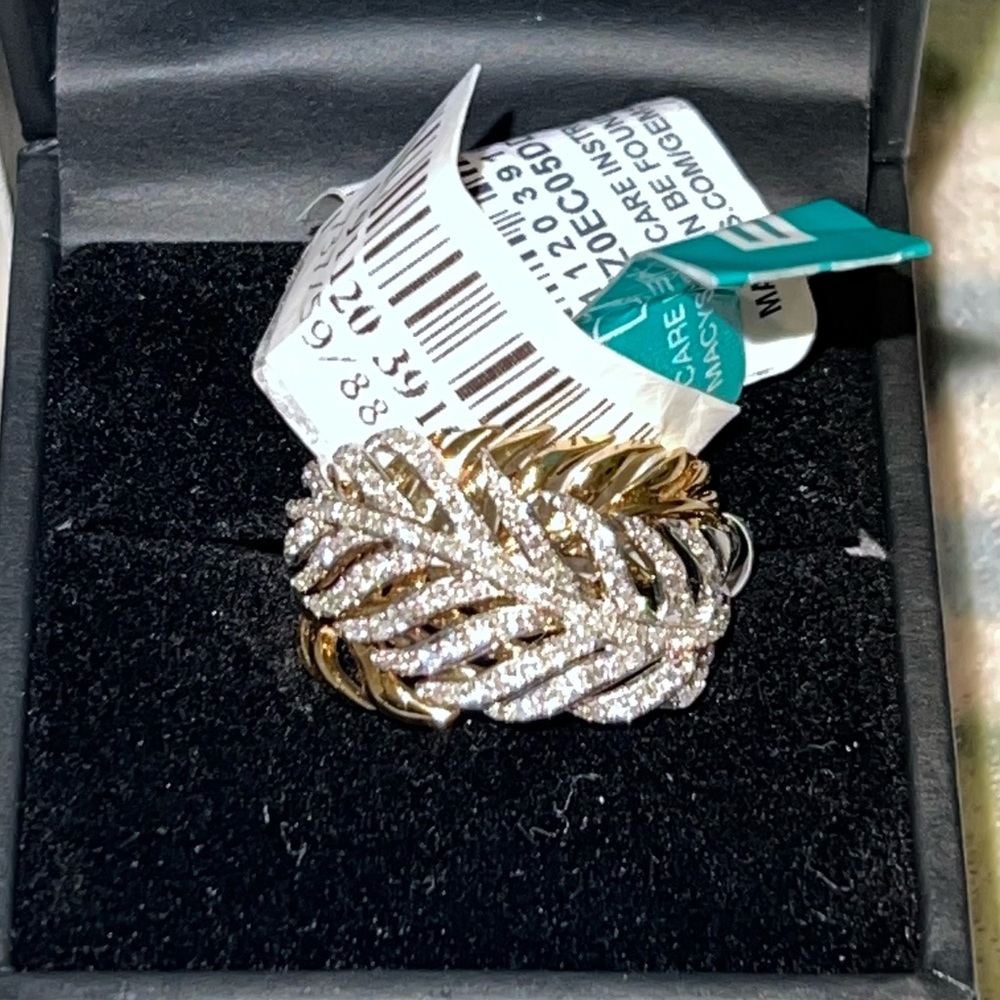 ‼️SOLD ‼️EFFY Diamond Two-Tone Feather 14k Gold/White Gold